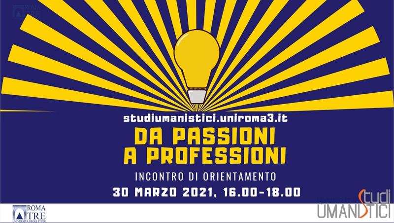 Da Passioni a professioni. Incontri di orientamento del Dipartimento