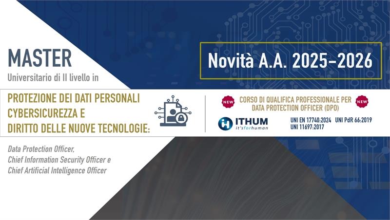 Novità 2025/2026 - Corso per la qualifica professionale di Data Protection Officer