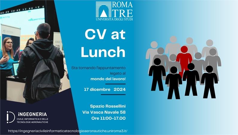 17 DICEMBRE 2024: Torna il CV AT LUNCH