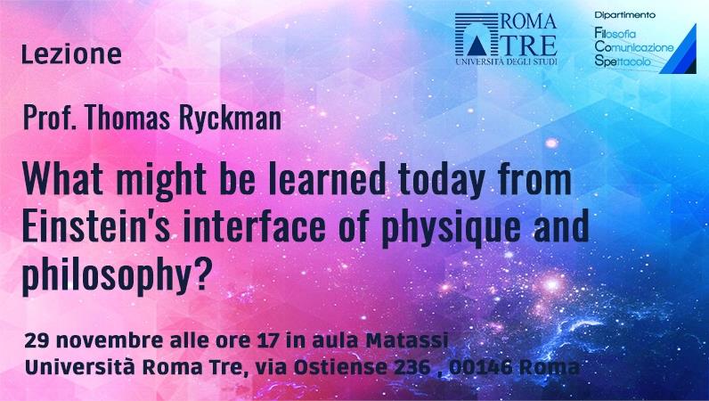 Prof. Thomas Ryckman: What might be learned today from Einstein's interface of physique and philosophy?