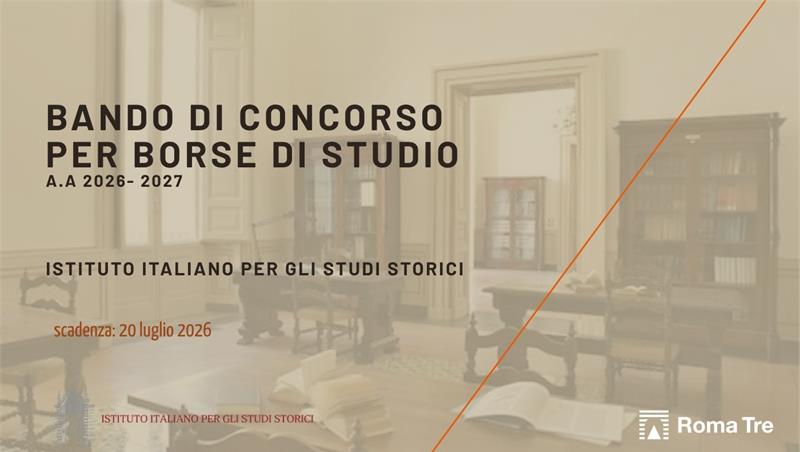 Bando dell’Istituto Italiano per gli Studi Storici “Benedetto Croce”