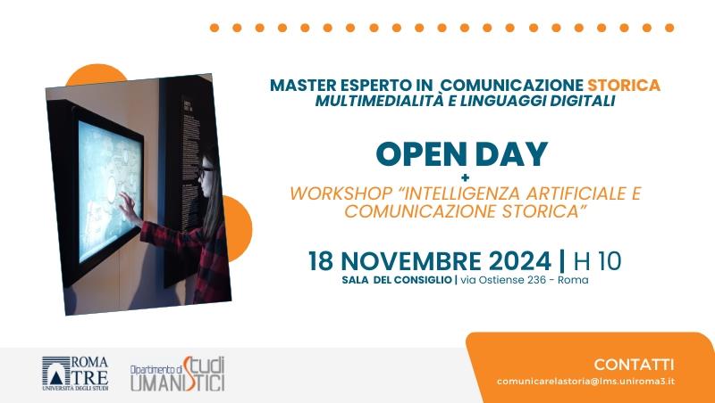 Master Esperto in Comunicazione Storica. Open Day