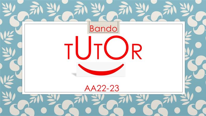 Bando (N°9) per attività di tutorato AA22-23