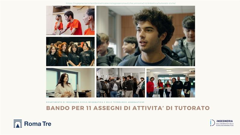 Bando di tutorato per 11 assegni A.A. 2025-2026