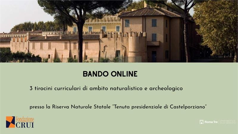 Tirocini di ambito naturalistico e archeologico presso la Riserva Naturale della Tenuta presidenziale di Castelporziano