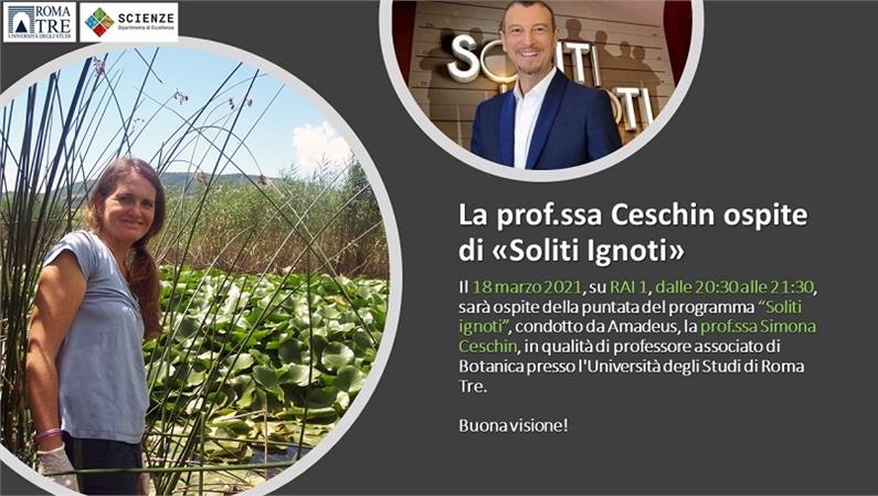 La prof.ssa Ceschin ospite di «Soliti Ignoti»