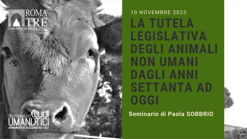 Paola Sobbrio, La tutela legislativa degli animali non umani dagli anni Settanta ad oggi