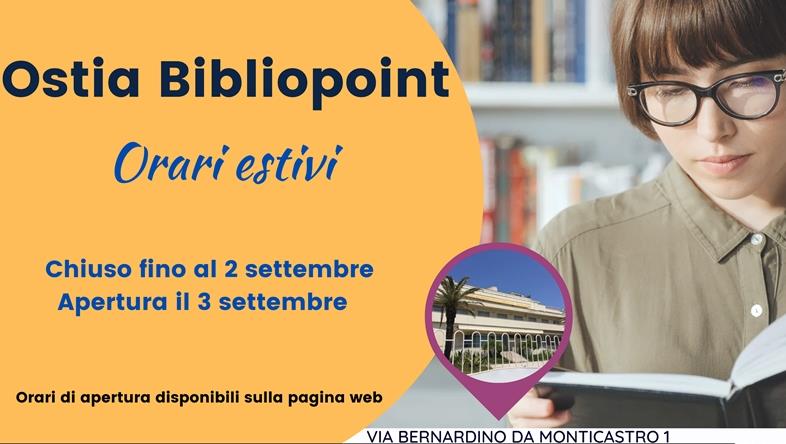 Orari estivi Ostia Bibliopoint