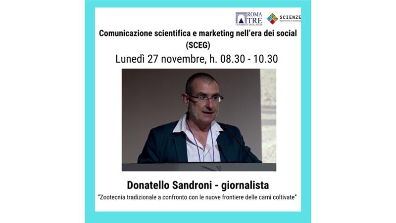 Donatello Sandroni, giornalista, ospite dell'insegnamento 
