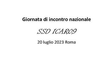 Giornata di incontro nazionale SSD ICAR/09