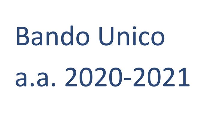 Pubblicazione Bando Unico A.a. 2020-2021 - Dipartimento Di Economia ...