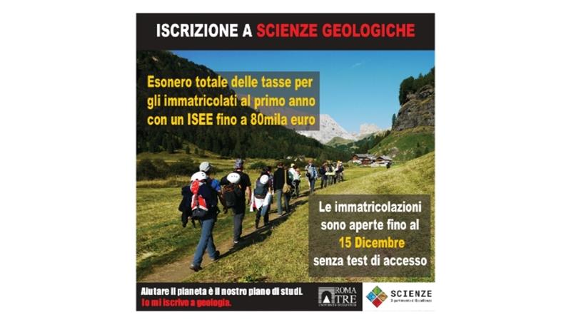 Affrettati! Le iscrizioni al corso di laurea in Scienze geologiche sono ancora aperte!