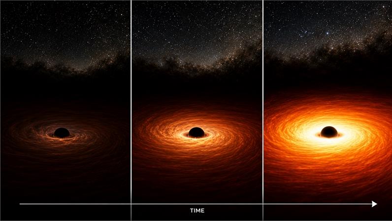 Il risveglio del gigante: un buco nero supermassivo si riaccende a tempo di record