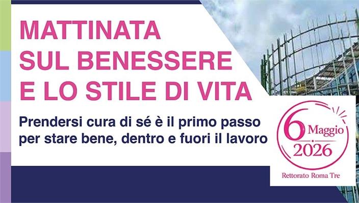 6 maggio 2026 - Mattinata sul benessere e lo stile di vita