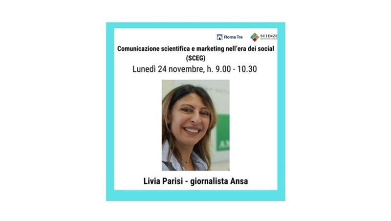 Livia Parisi, giornalista Ansa, ospite del Dipartimento di Scienze