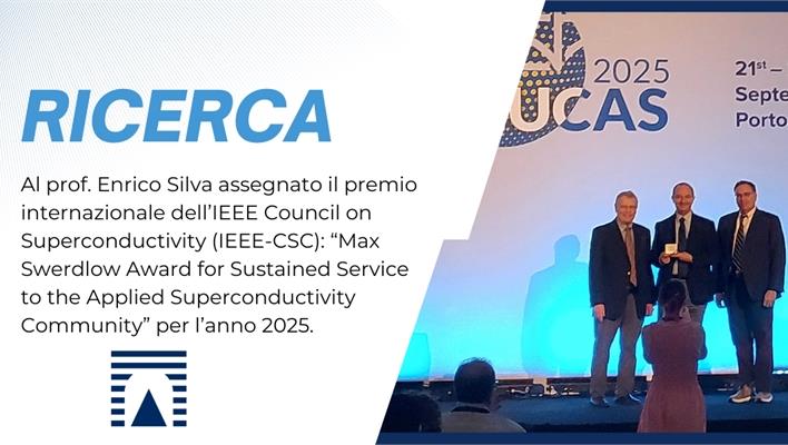 IEEE‑CSC assegna al prof. Enrico Silva il “Max Swerdlow Award 2025”