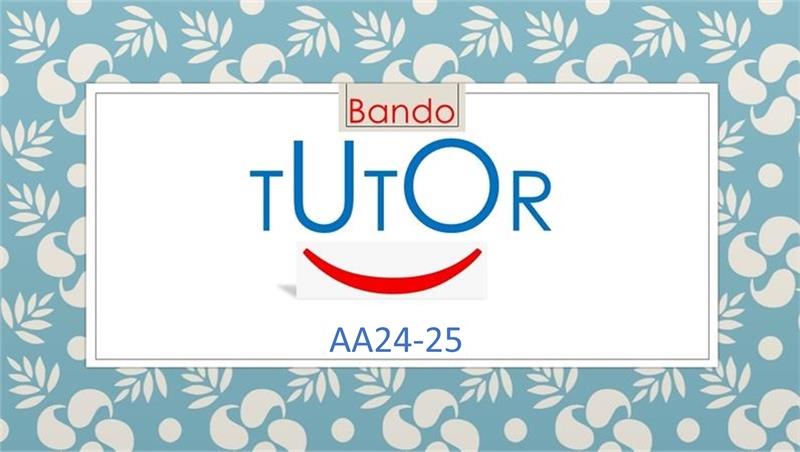 Bando (N°3 POT) per attività di tutorato AA24-25