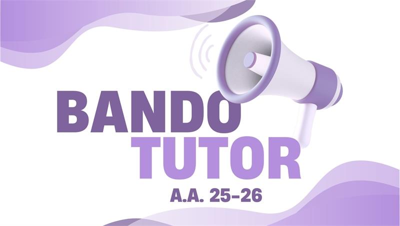 Bando (N°2 POT) per attività di tutorato AA25-26
