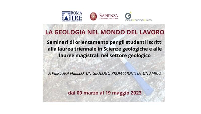 “La Geologia nel mondo del lavoro”, il ciclo di seminari del 2023