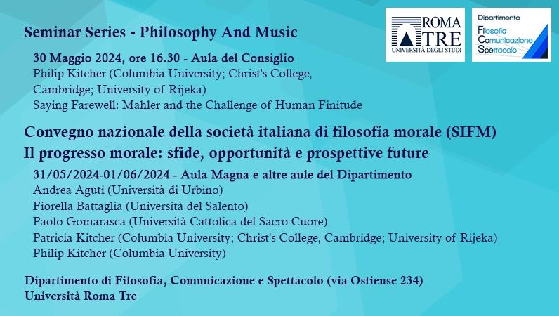 Seminar Series Philosophy And Music - Il progresso morale: sfide, opportunità e prospettive future